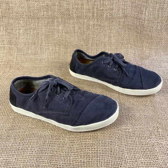 Mens Toms shoes sneakers canvas casual dark gray size 8.5 - Picture 6 of 11